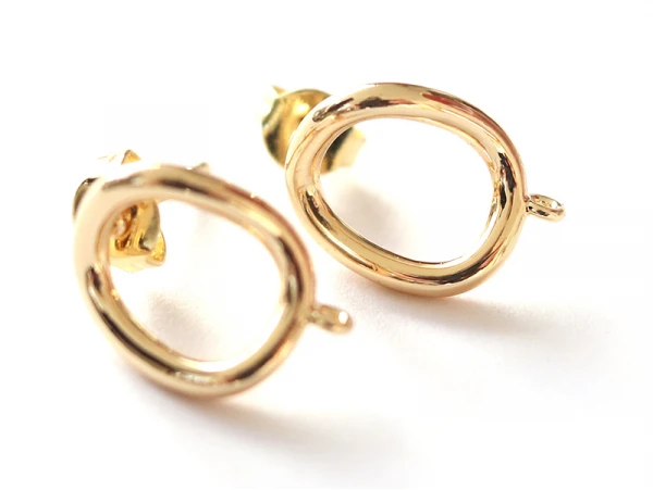 Paire De Boulcles D'oreilles Cercle - Doré à L'or Fin 18K - 13 Mm – Image 5