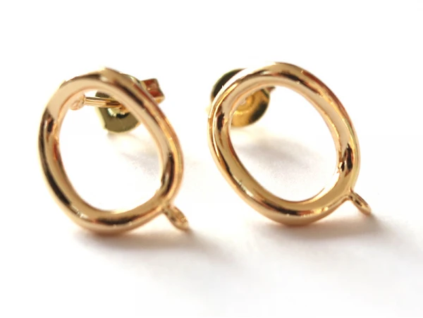 Paire De Boulcles D'oreilles Cercle - Doré à L'or Fin 18K - 13 Mm – Image 8