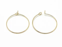 Paire De Créoles 25 Mm - Doré à L'or Fin 18K