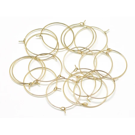 Paire De Créoles 25 Mm - Doré à L'or Fin 18K – Image 4