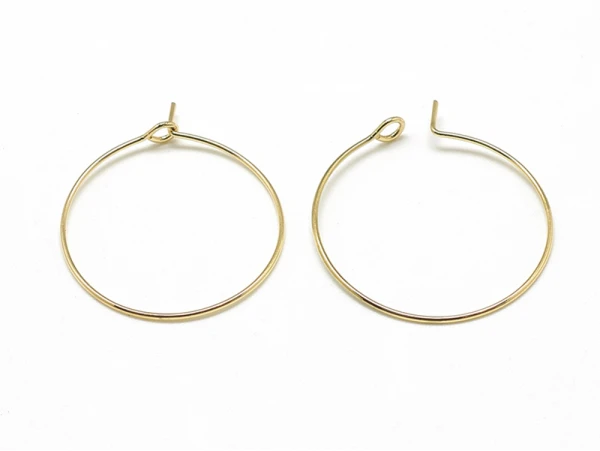 Paire De Créoles 25 Mm - Doré à L'or Fin 18K