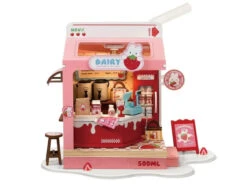 Pièce Miniature Milk Box à La Fraise DIY - Rolife