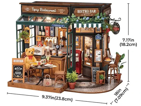 Pièce Miniature Tipsy Restaurant DIY - Rolife – Image 3