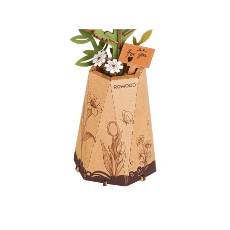 Plante En Bois Puzzle 3D - Fleur De Lys Rose - Robotime – Image 8