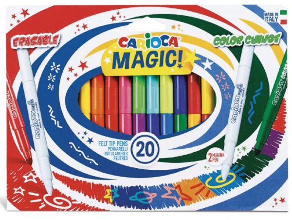 Pochette De 20 Feutres à L'encre Magique Et Effaçable - Carioca Magic Erasable & Color Change