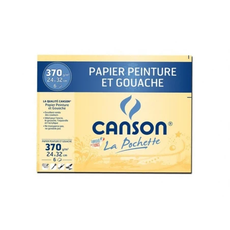 Pochette Papier Peinture Et Gouache Canson - 24 X 32 Cm 370 G/m² – Image 3