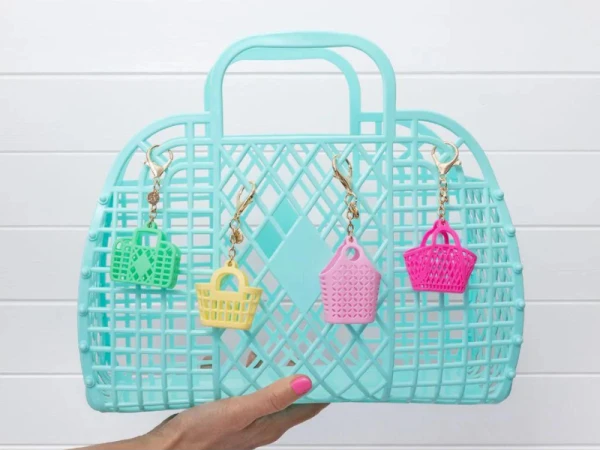 Porte-clef Sac De Plage Rétro Fuchsia - Sun Jellies – Image 3