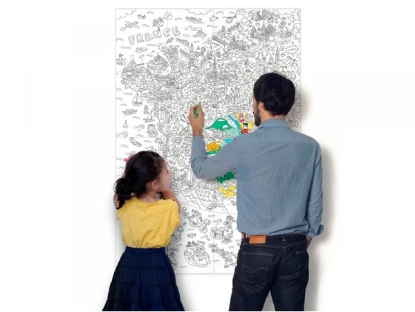 Poster Géant En Papier à Colorier - France - OMY – Image 2
