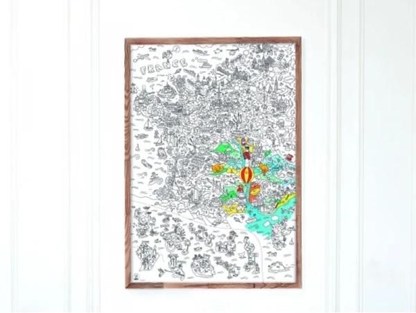 Poster Géant En Papier à Colorier - France - OMY – Image 3