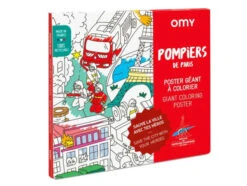 Poster Géant à Colorier Pompiers De Paris - OMY