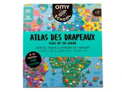 Poster Géant Cherche Et Trouve Atlas Des Drapeaux - OMY