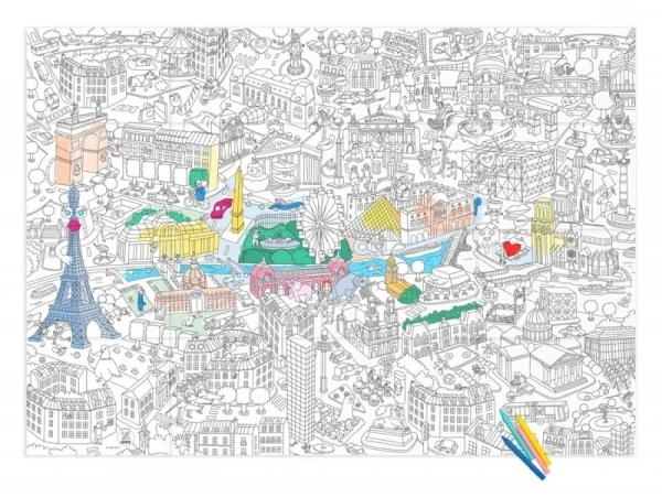 Poster Géant En Papier à Colorier - PARIS - OMY – Image 2