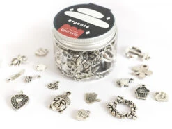 Pot De 80 Grammes - Mix De Breloques Argentées