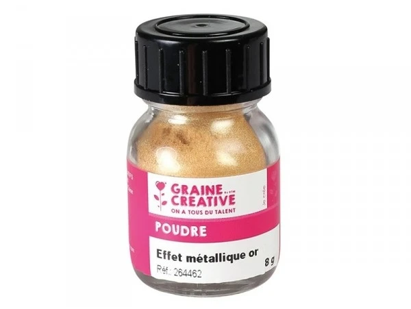 Poudre Effet Métallique Or Pour Les Créations En Pâte Polymère – Image 3