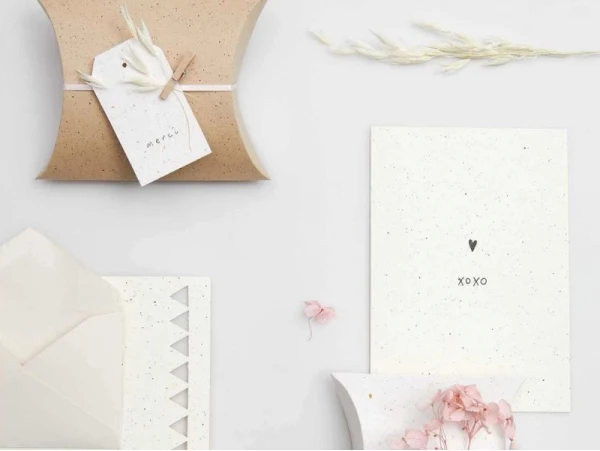 Set De 10 Cartes Avec Enveloppes En Papier Recyclé - Effet Moucheté - Rico Design – Image 2