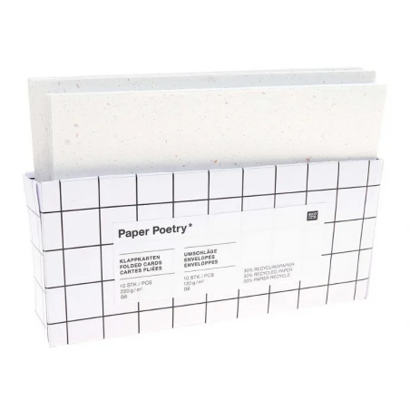 Set De 10 Cartes Avec Enveloppes En Papier Recyclé - Effet Moucheté - Rico Design – Image 3