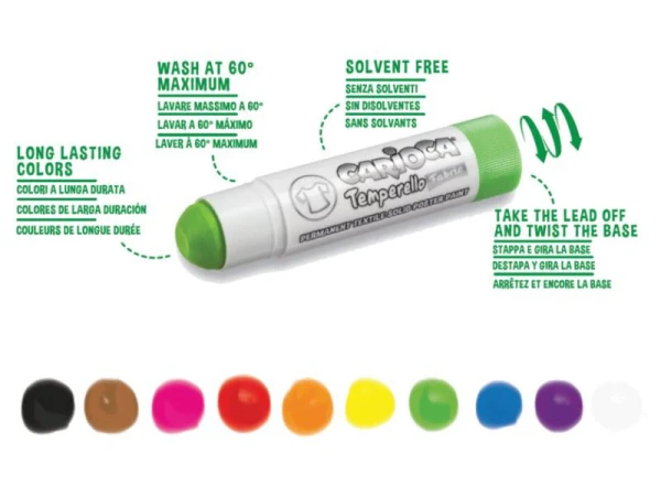 CARIOCA Set De 10 Feutres Stick Pour Tissus - Brillant – Image 2