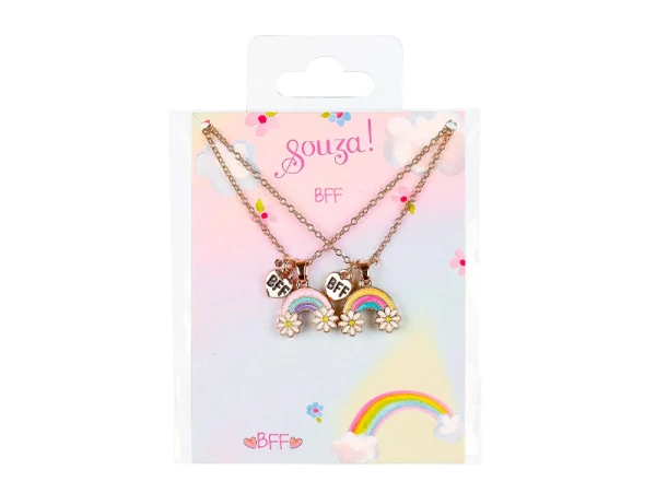 Set De 2 Colliers Best Friends Forever Arc-en-ciel