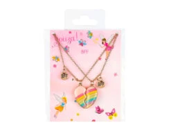 Set De 2 Colliers Best Friends Forever Coeur Arc-en-ciel