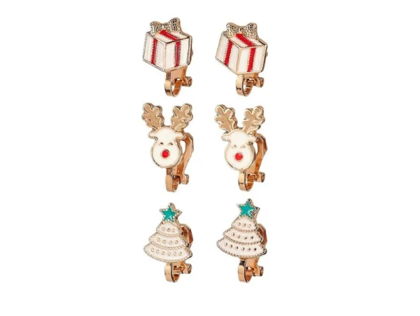Set De 3 Paires De Boucles D'oreilles à Clips Noël - Souza – Image 2