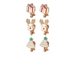 Set De 3 Paires De Boucles D'oreilles à Clips Noël - Souza
