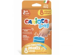 CARIOCA Set De 8 Peintures à Doigts Pour Enfants Dès 2 Ans - 8 X 50 Ml