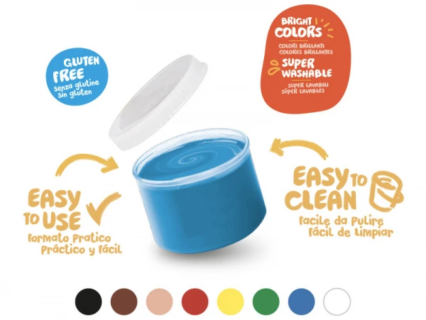 CARIOCA Set De 8 Peintures à Doigts Pour Enfants Dès 2 Ans - 8 X 50 Ml – Image 2