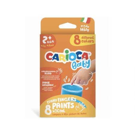 CARIOCA Set De 8 Peintures à Doigts Pour Enfants Dès 2 Ans - 8 X 50 Ml – Image 4