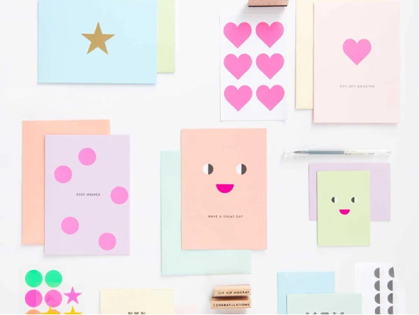 Set De Cartes Et Enveloppes B6 - Rainbow Pastel – Image 2