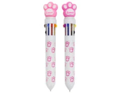Stylo 10 Couleurs Patte De Chat - Rose