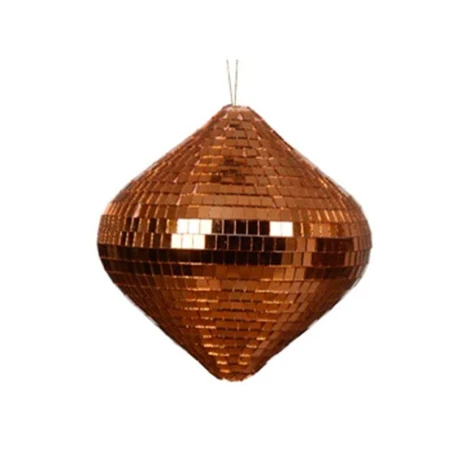 Suspension De Noël Losange à Facettes - Orange 13 Cm – Image 3