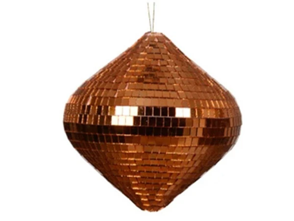 Suspension De Noël Losange à Facettes - Orange 13 Cm