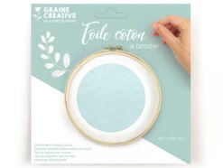 Toile Coton à Broder - Vert D'eau 45 X 60 Cm